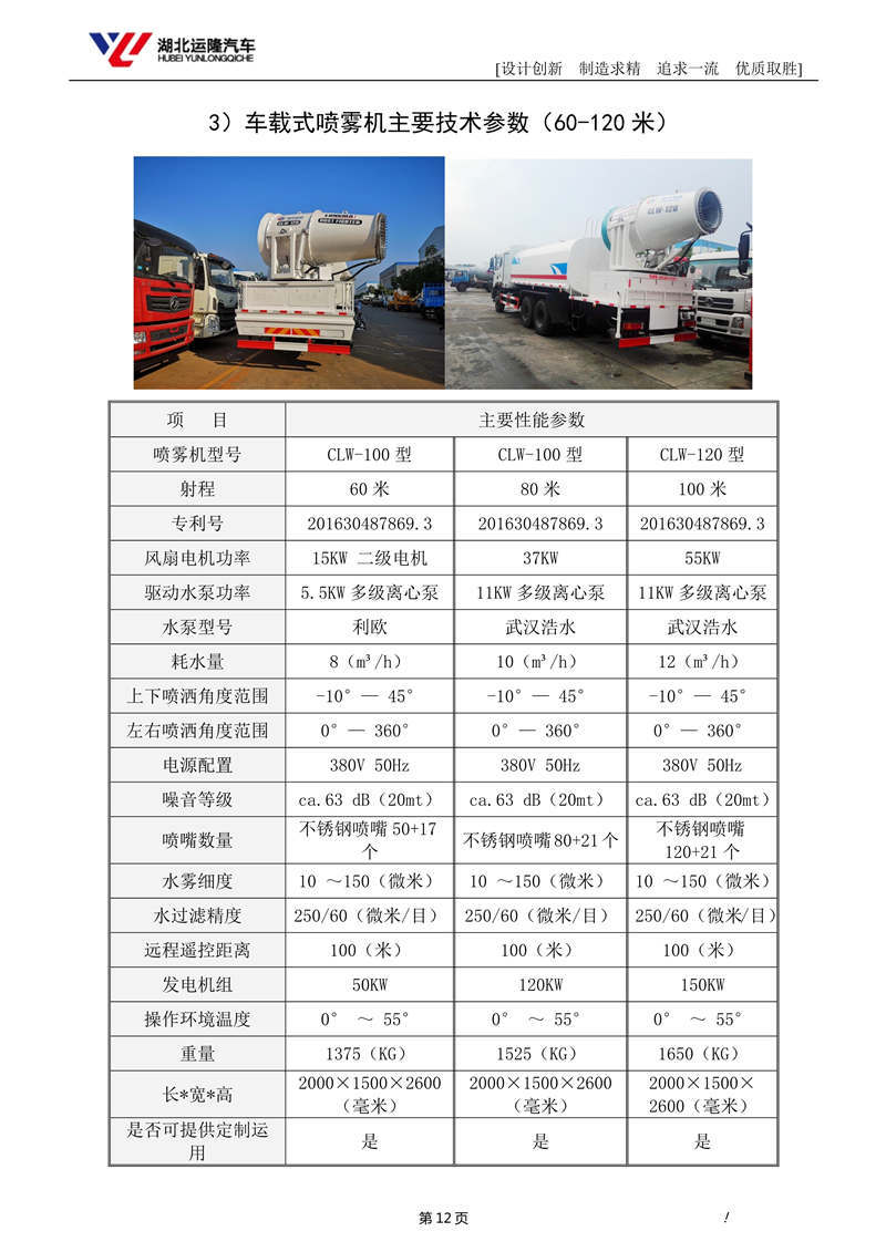 16噸東風(fēng)T5多功能抑塵車資料（圓罐、60-120米霧炮）(圖6)